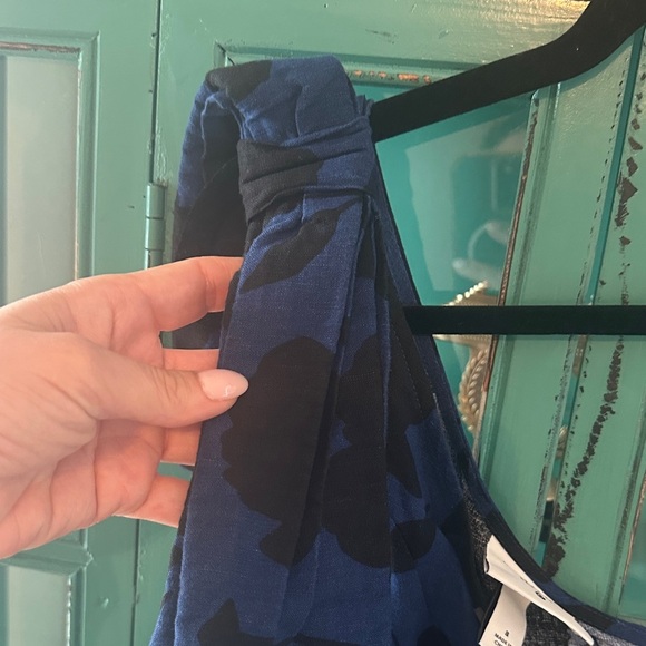 Kate Spade x Target Blue and Black Floral One-Shoulder Jumpsuit NWT - Picture 4 of 7